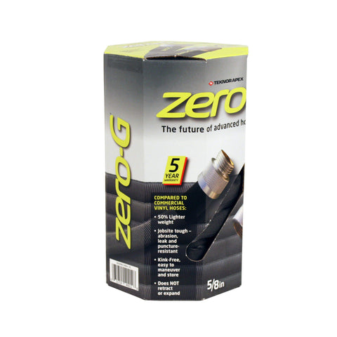Zero-G kink-resistant outer cover minimizes tangles during yard work.