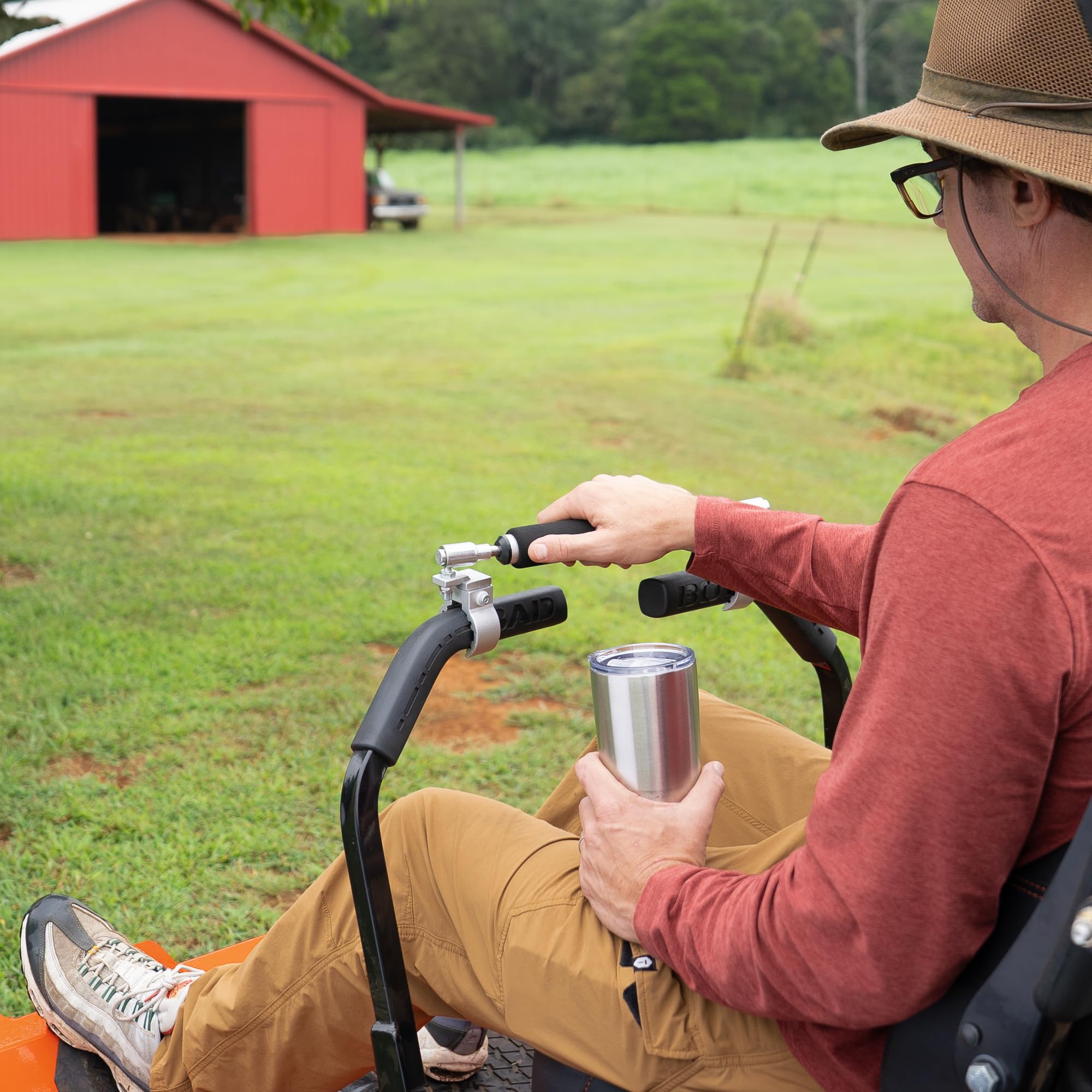Universal mounting brackets fit most zero-turn mowers for compatibility.