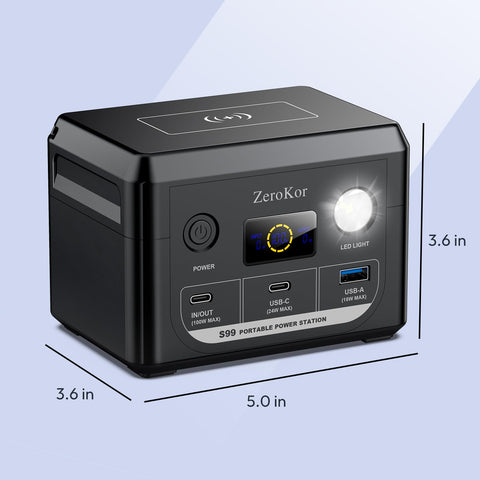 ZeroKor 100W digital display shows battery level and wattage clearly