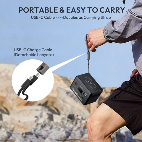 ZeroKor 100W with solar charging option for off-grid recharging