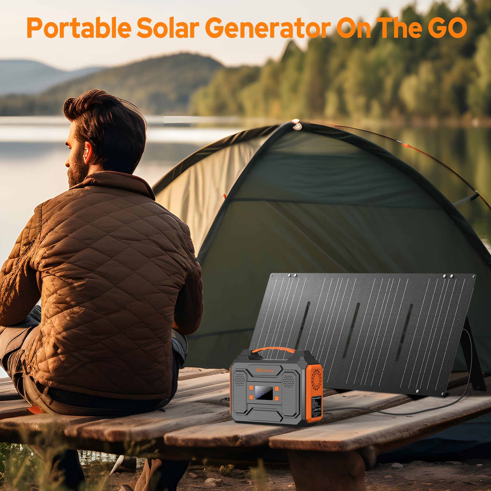 ZeroKor 300W portable power station compact carry handle for easy transport.