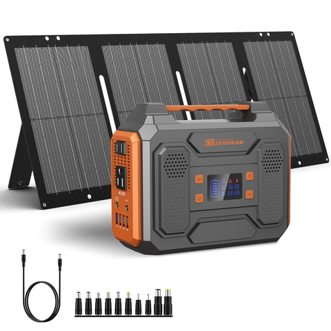 ZeroKor 300W portable power station powering phones and laptops on the go