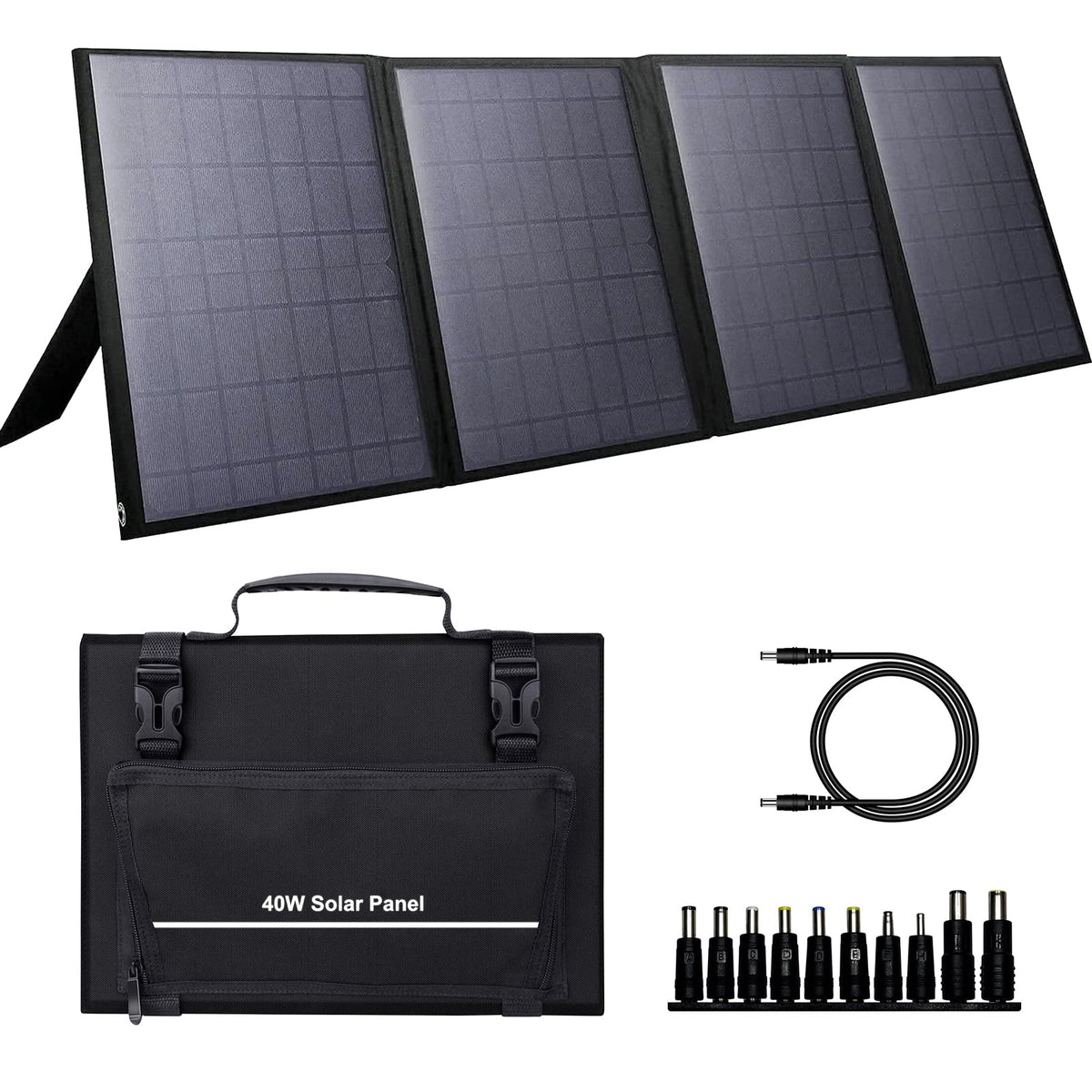ZeroKor 40W foldable panel compact for easy packing and on-the-go charging.