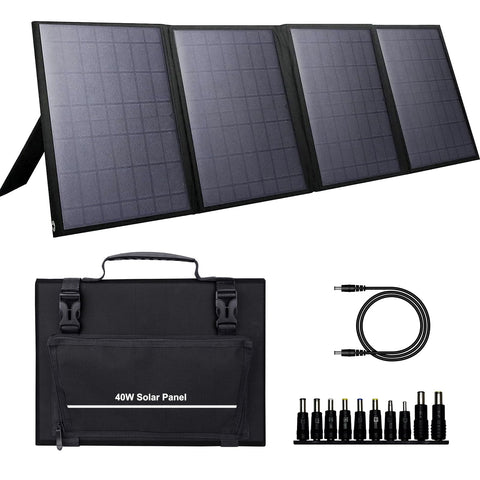 ZeroKor 40W foldable panel compact for easy packing and on-the-go charging.
