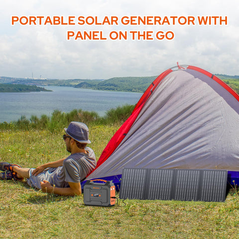 ZeroKor foldable 40W solar panel expanding solar charging capability.