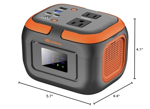 Easy carry handle on the ZeroKor 120W power station for transport