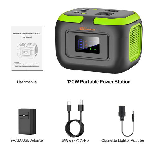 Outdoor-ready ZeroKor portable power station for camping and travel use.