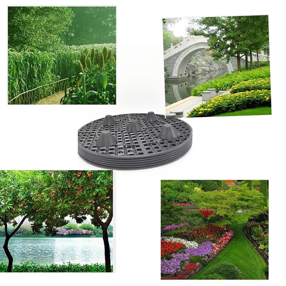 Zeromall indoor-outdoor plant riser set offers stable elevation for tables.