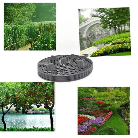 Zeromall indoor-outdoor plant riser set offers stable elevation for tables.