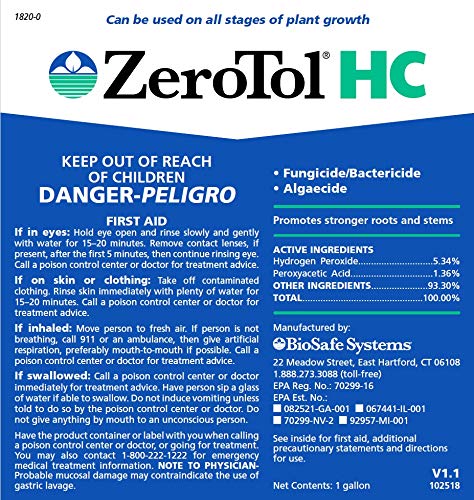 Lawn treatment with ZeroTol HC may help prevent turf diseases and algae.