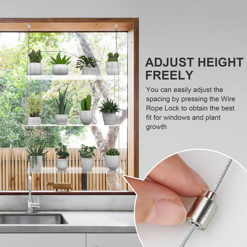 ZerzSemp adjustable hanging shelf setup adapts to space height