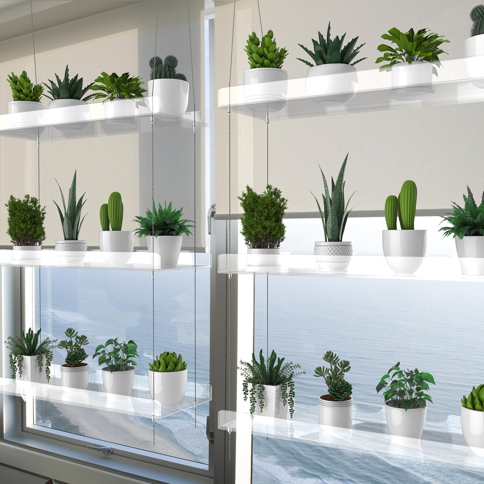 ZerzSemp non-yellowing acrylic 3-tier keeps plants bright and organized