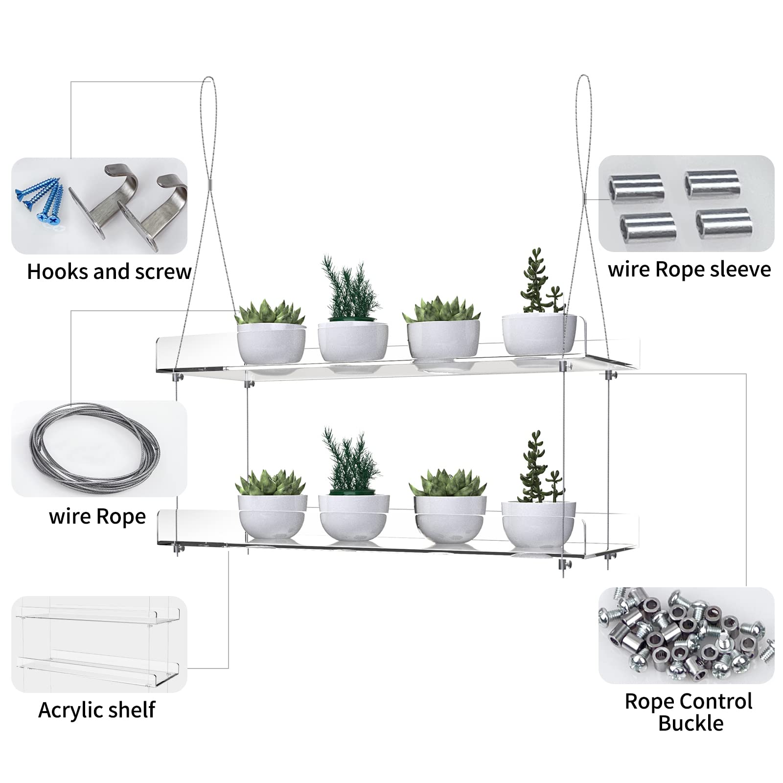 ZerzSemp space-saving plant display keeps herbs and blooms neatly organized.