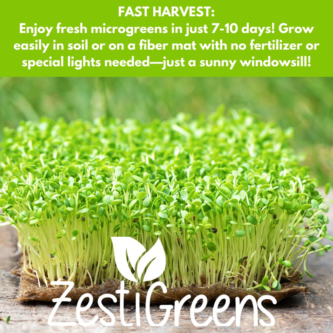 ZESTIGREENS salad mix microgreens seeds for versatile home salads