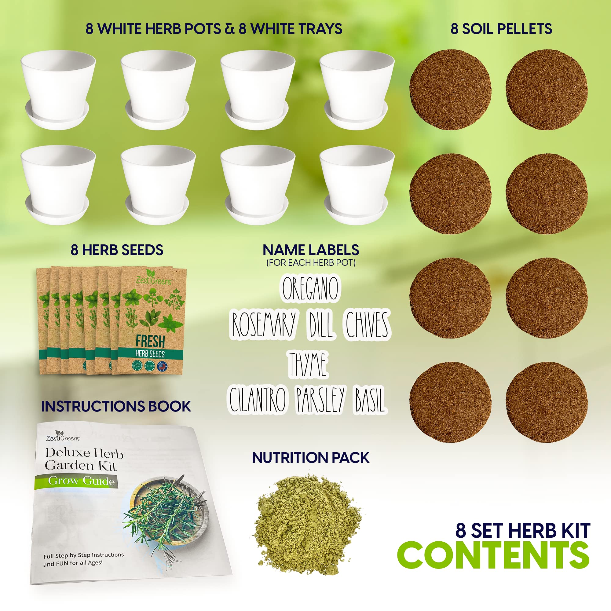 ZESTIGREENS kit with expanding soil discs for effortless planting