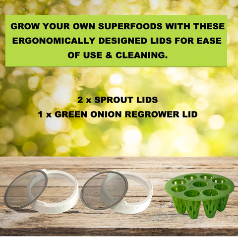 ZESTIGREENS green onion regrow lid makes regrowth simple for fresh scallions.