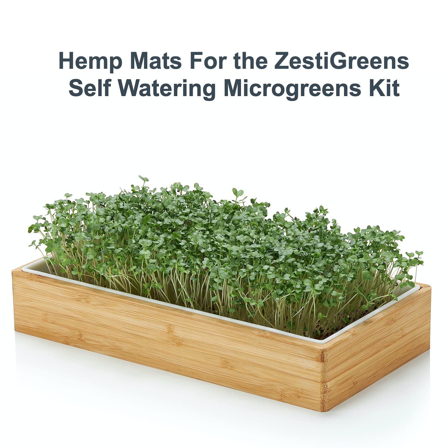 ZestiGreens hemp mat pack of 10 provides a durable growing surface.