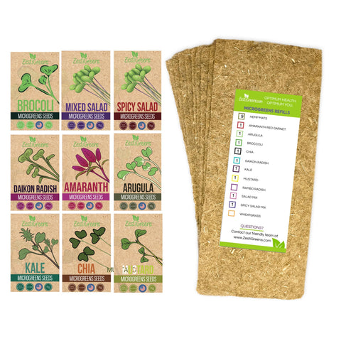 ZestIGreens hemp mats refill for reliable germination and water wicking