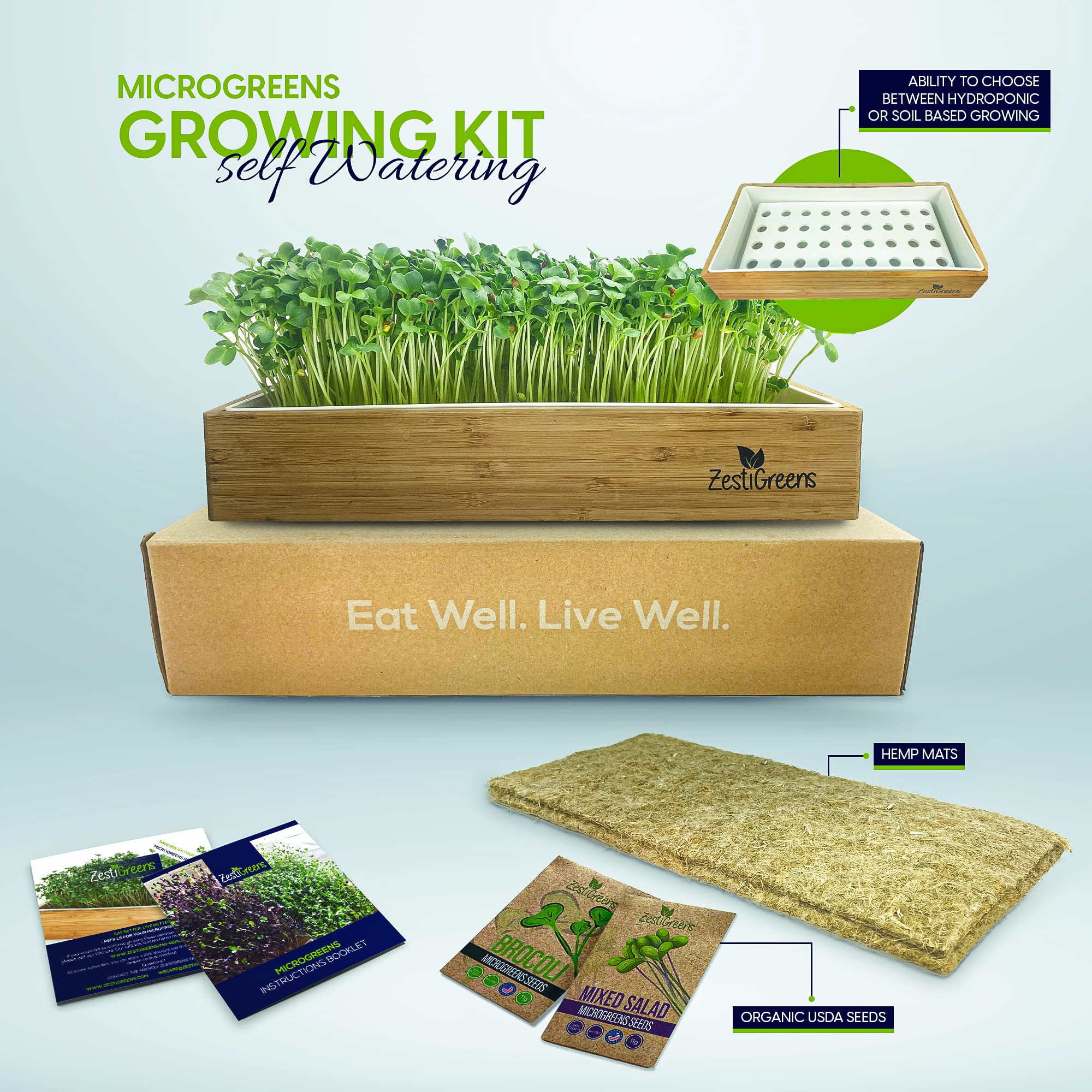 ZESTIGREENS illustrated grow guide supports beginner gardeners
