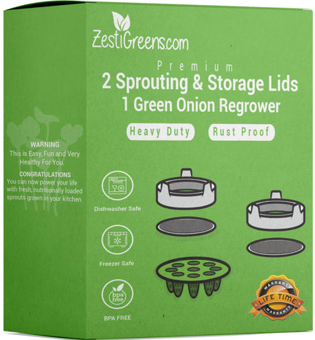 ZESTIGREENS kitchen sprouting setup supports fresh greens in minutes.