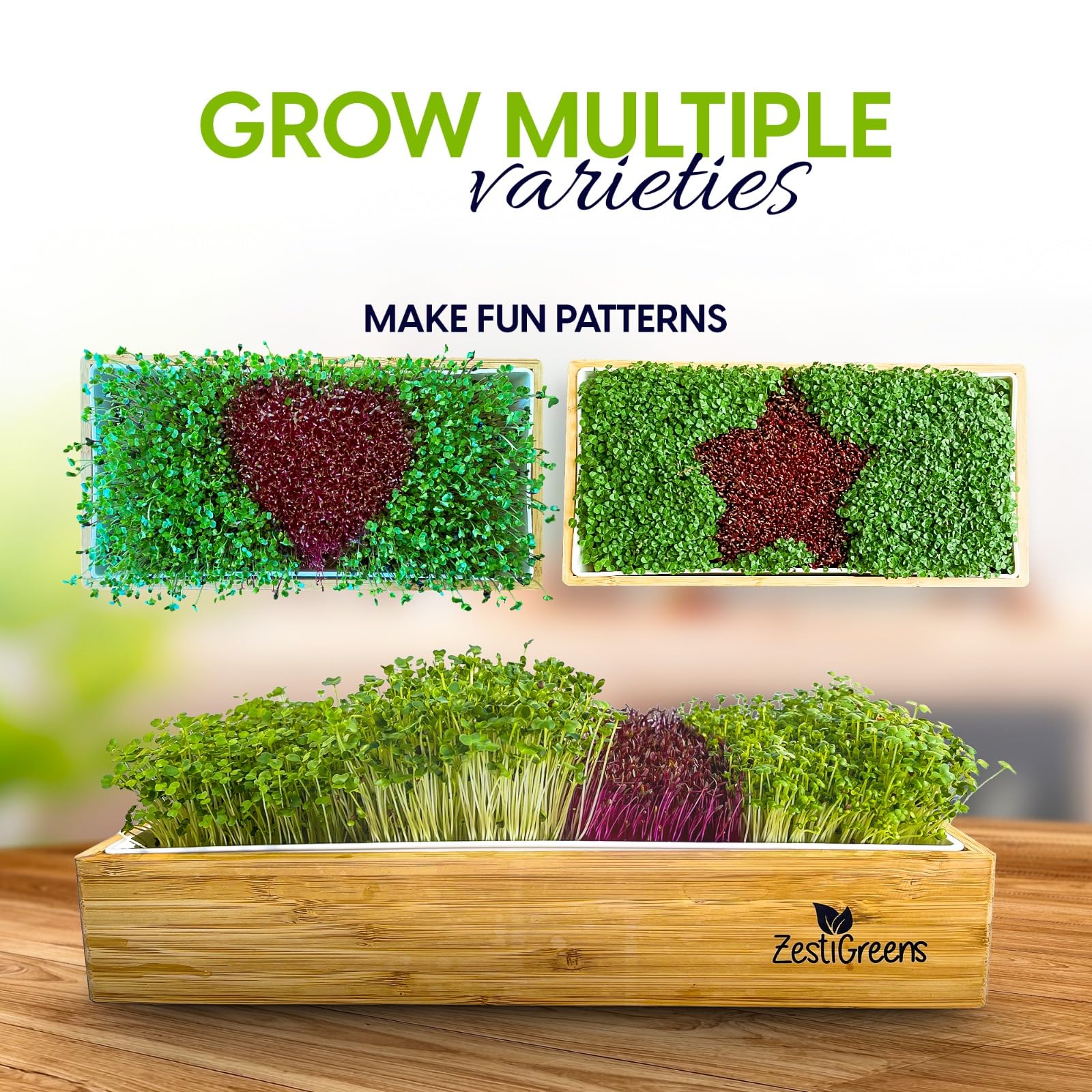 ZESTIGREENS Superfood Mix seeds add color and flavor