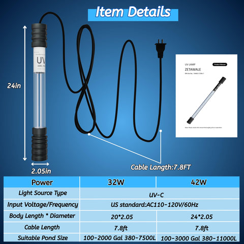 ZETAWALE outdoor pond UV system for pools and spas