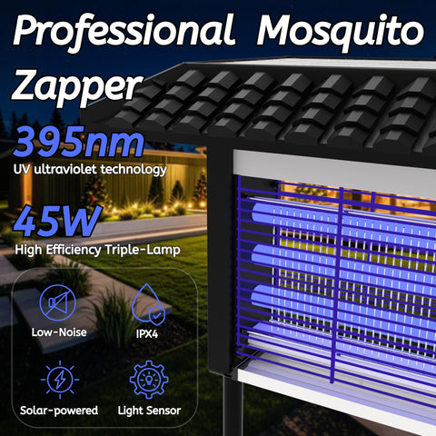 ZETAWALE solar powered mosquito killer in action outdoors