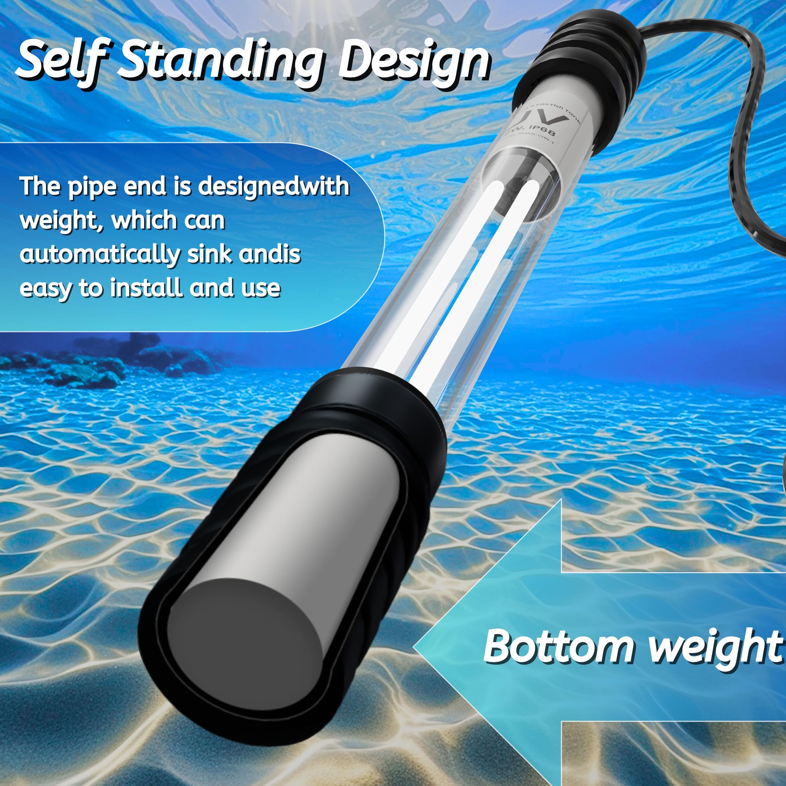 ZETAWALE UV light with quartz sleeve resists cracking and clouding