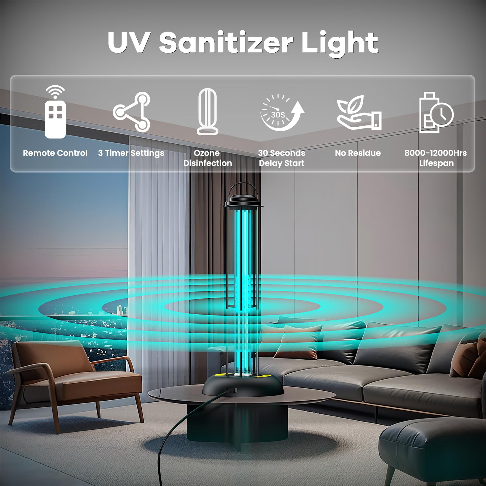 ZETAWALE UV Light Sanitizer with motion sensor protects kids and pets during use.