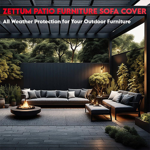 Zettum 72x34x32 cover fits 2-3 seater furniture securely