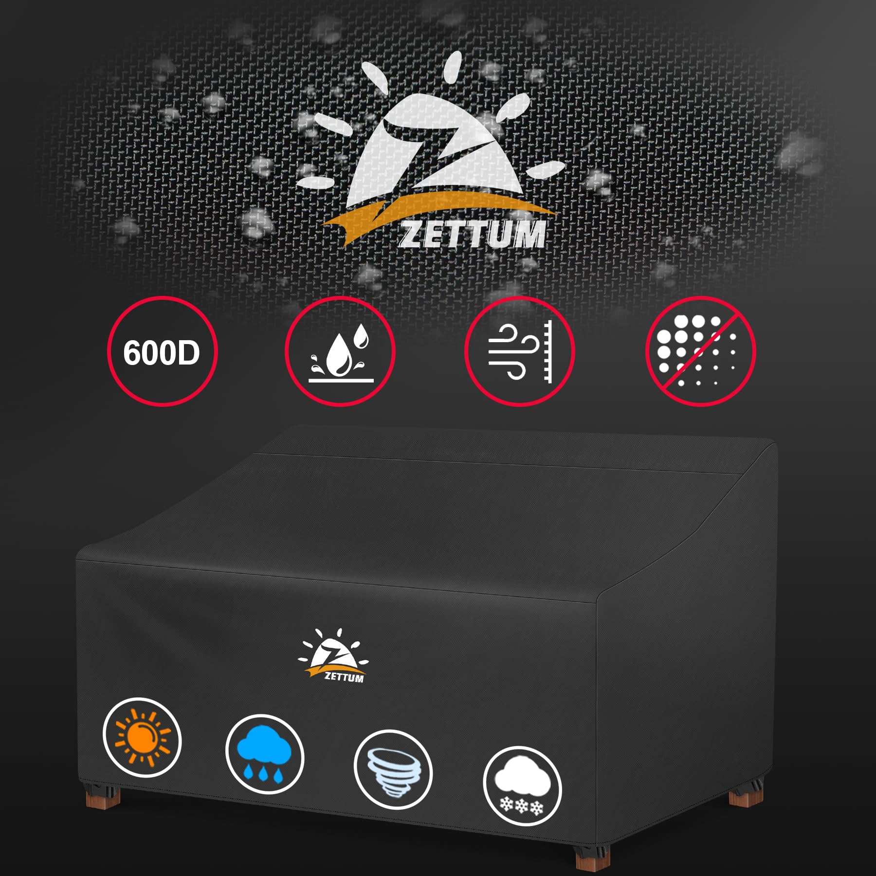 Zettum easy-on-off design for quick covering