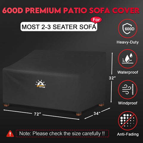Zettum heavy-duty 600D outdoor cover guards furniture against weather and wear