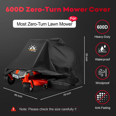 Zettum heavy-duty 600D waterproof fabric shields against moisture and sun.