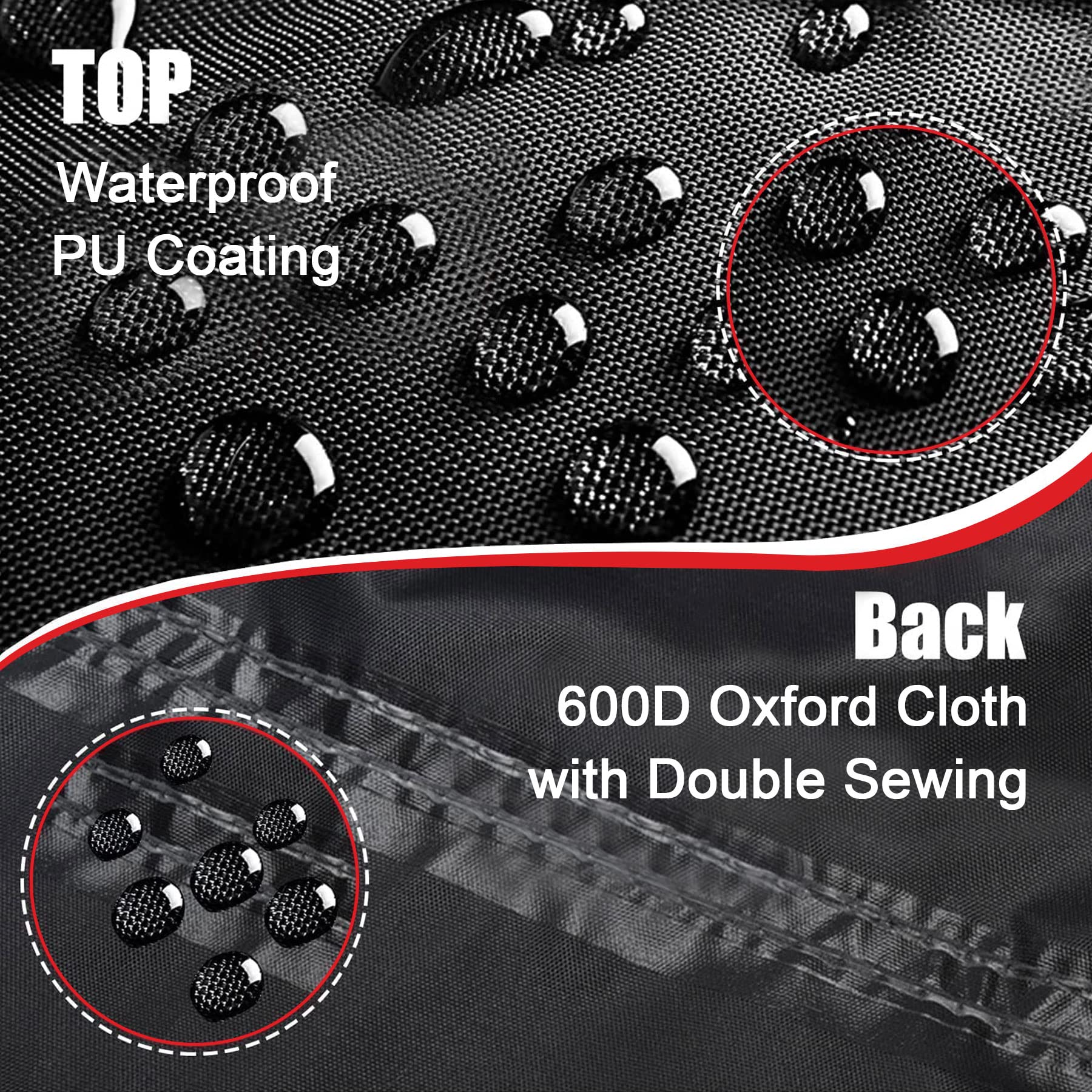 Breathable 600D fabric balances protection with air flow.