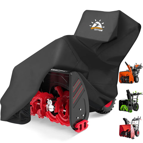 Zettum snow blower cover with universal fit diagonal 70 inches protects from sun and snow.
