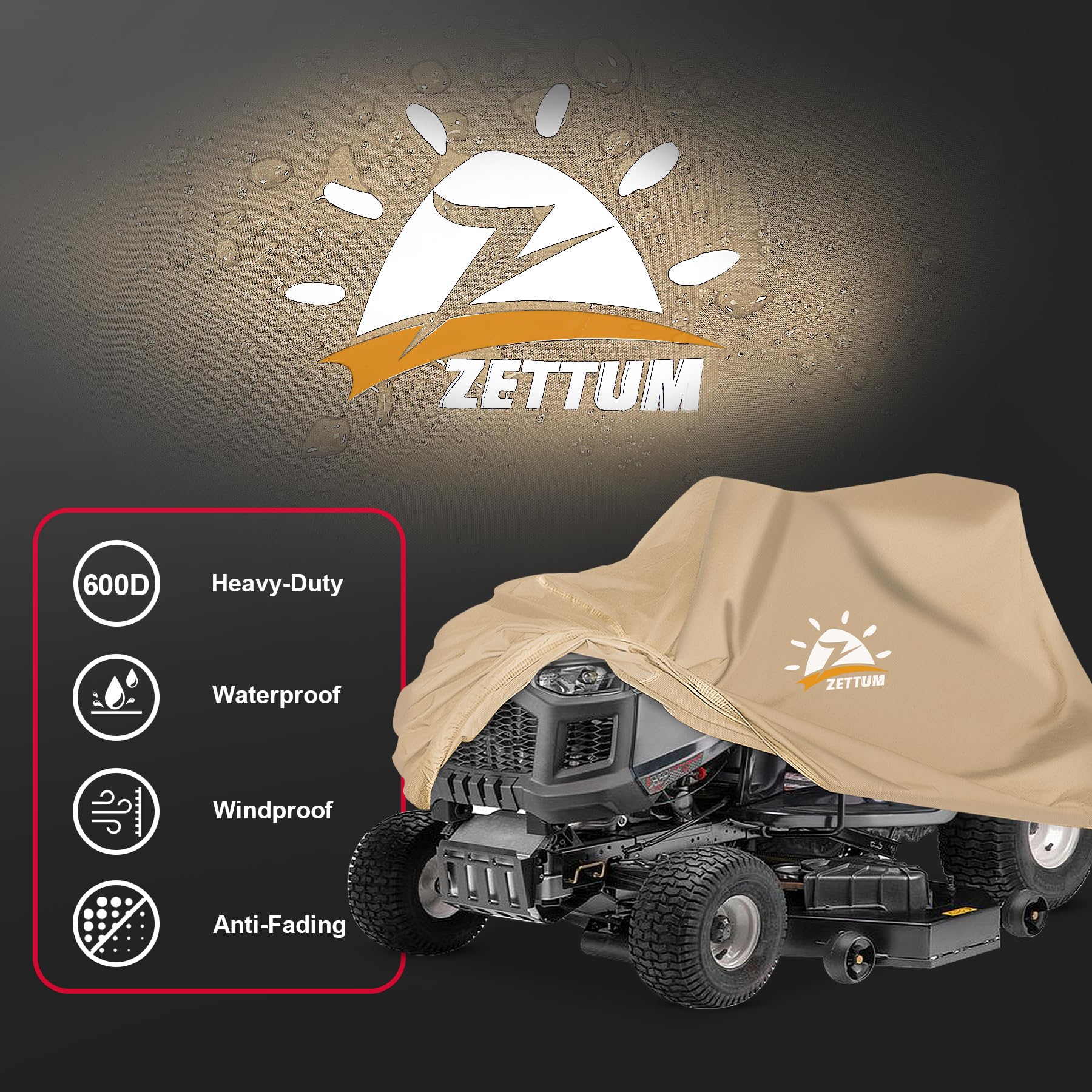 Zettum universal-fit lawn tractor cover shields brands from dust