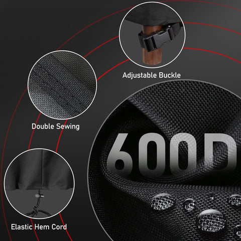 Zettum waterproof 600D material provides durable protection against moisture.