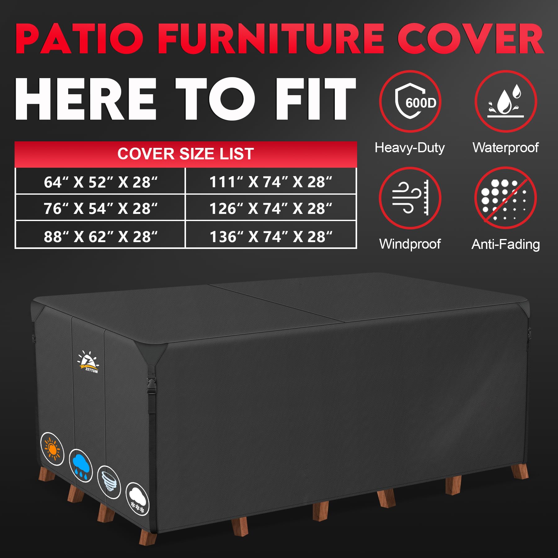 Zettum waterproof PU coating protecting outdoor furniture from weather.