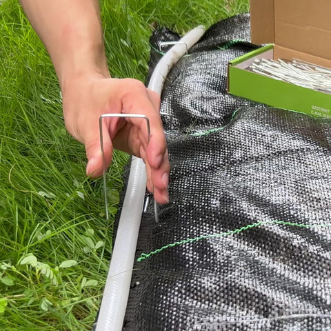 Zevlux sturdy landscape stakes resisting bending during use.