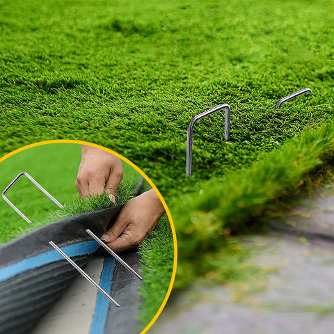 Zevlux multi-purpose landscape tacks secure fences, tents, and weed barriers
