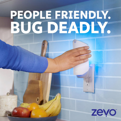 ZEVO enclosed patio use protects plants and seating from gnats.