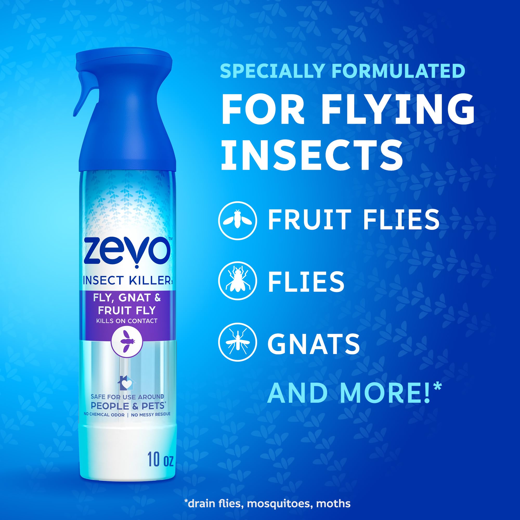 ZEVO Flying Insect Spray spray action showing fast kill