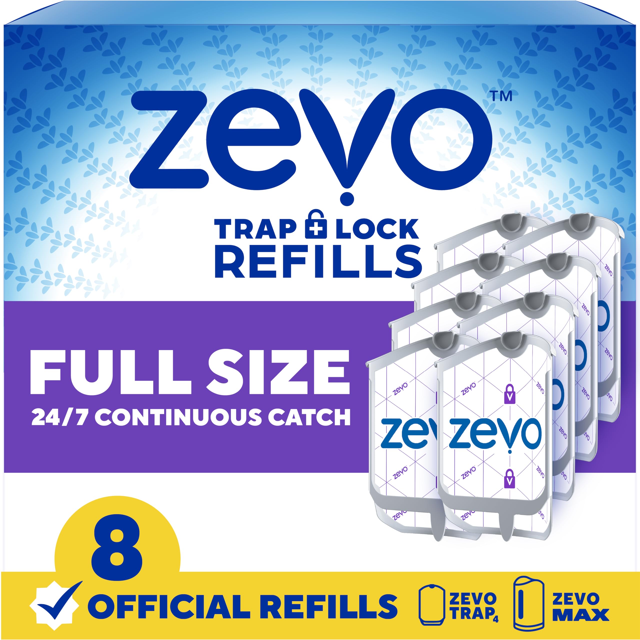 ZEVO refill packaging view for easy replacement and sustained pest control.
