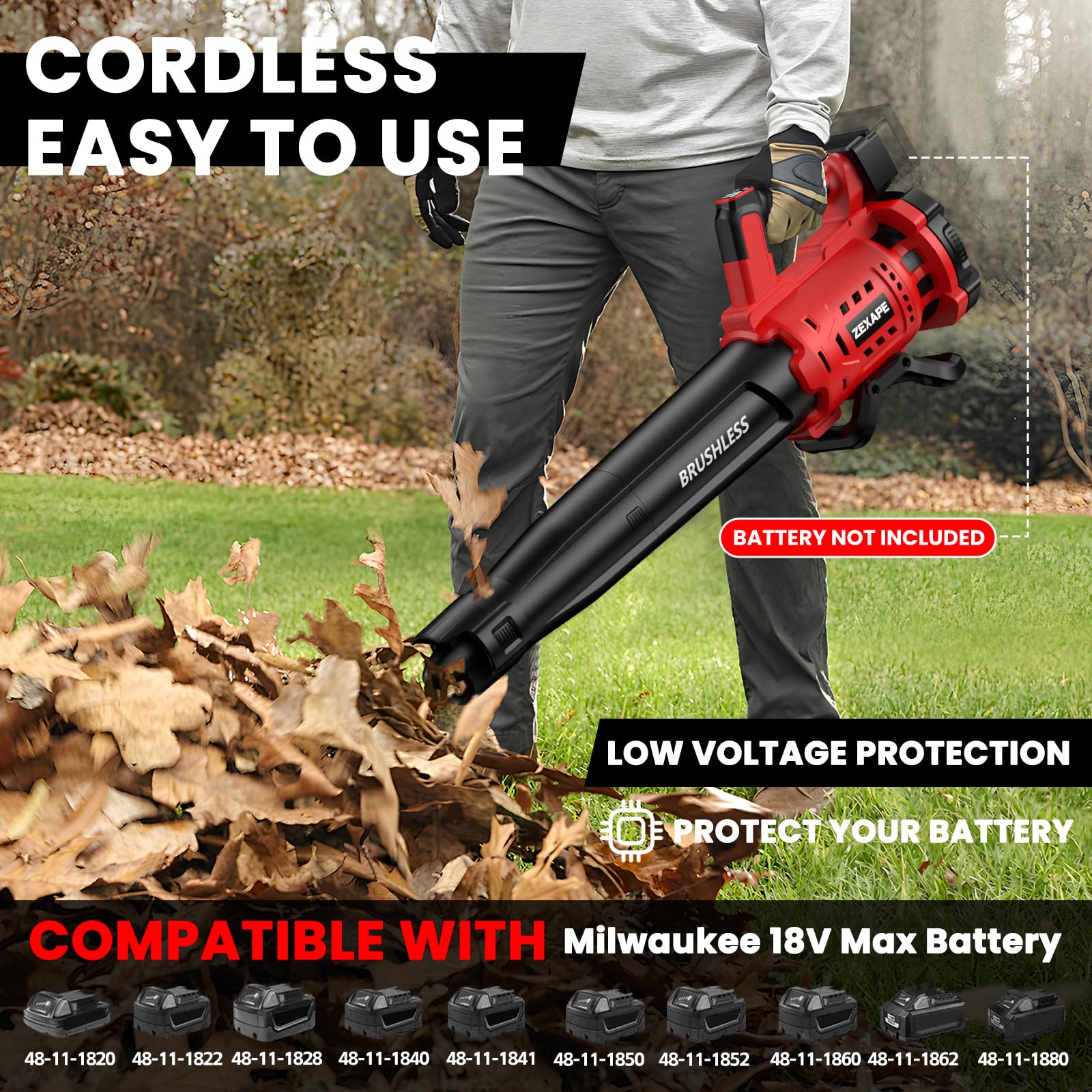 ZEXAPE blower demonstrates 6-speed wheel for tailored debris control