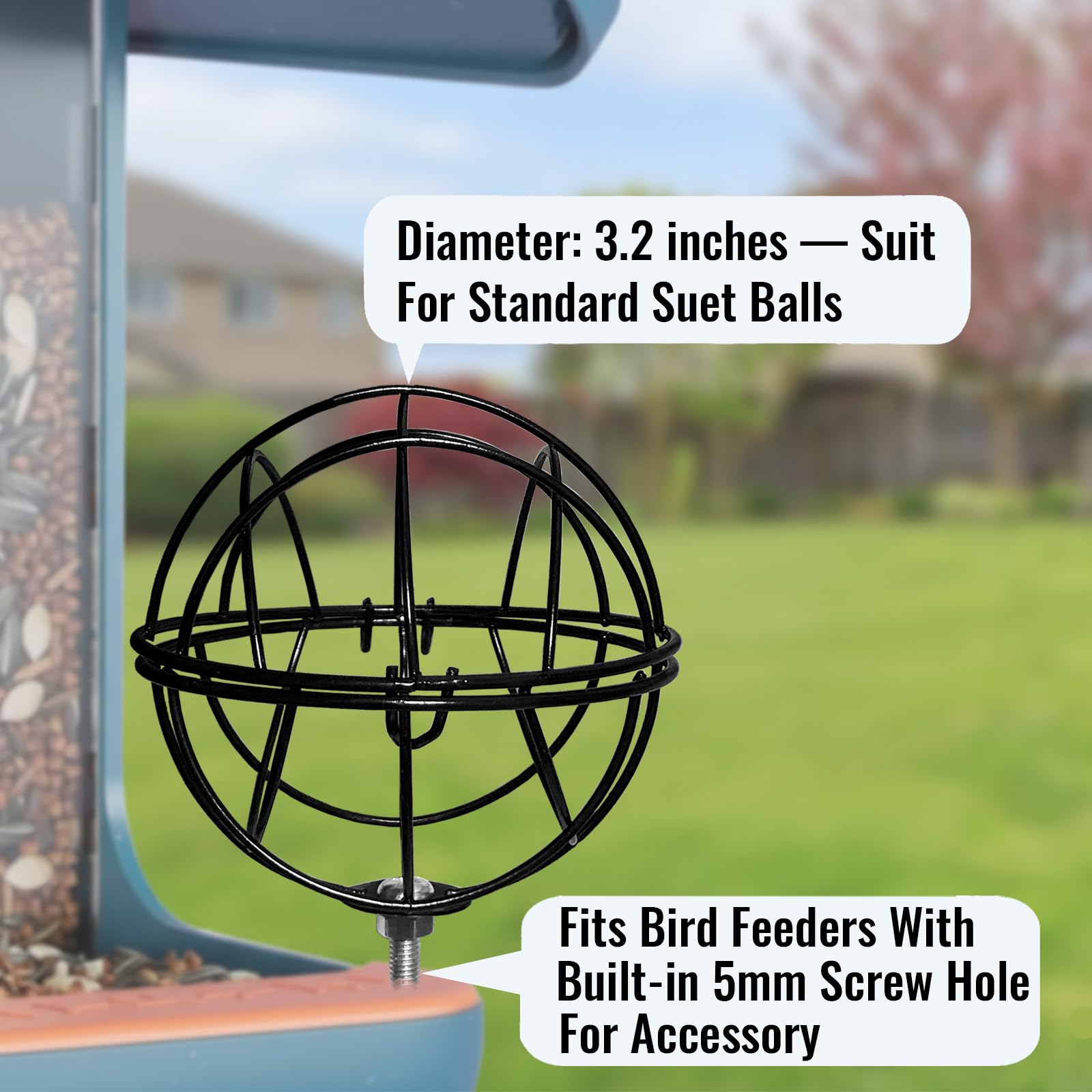 Zeytosu suet ball holder with 5mm hole compatibility for fitting feeders