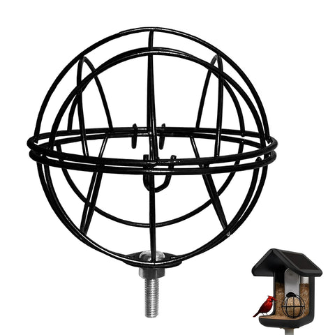 Zeytosu black metal suet ball holder close-up showing durable weatherproof build