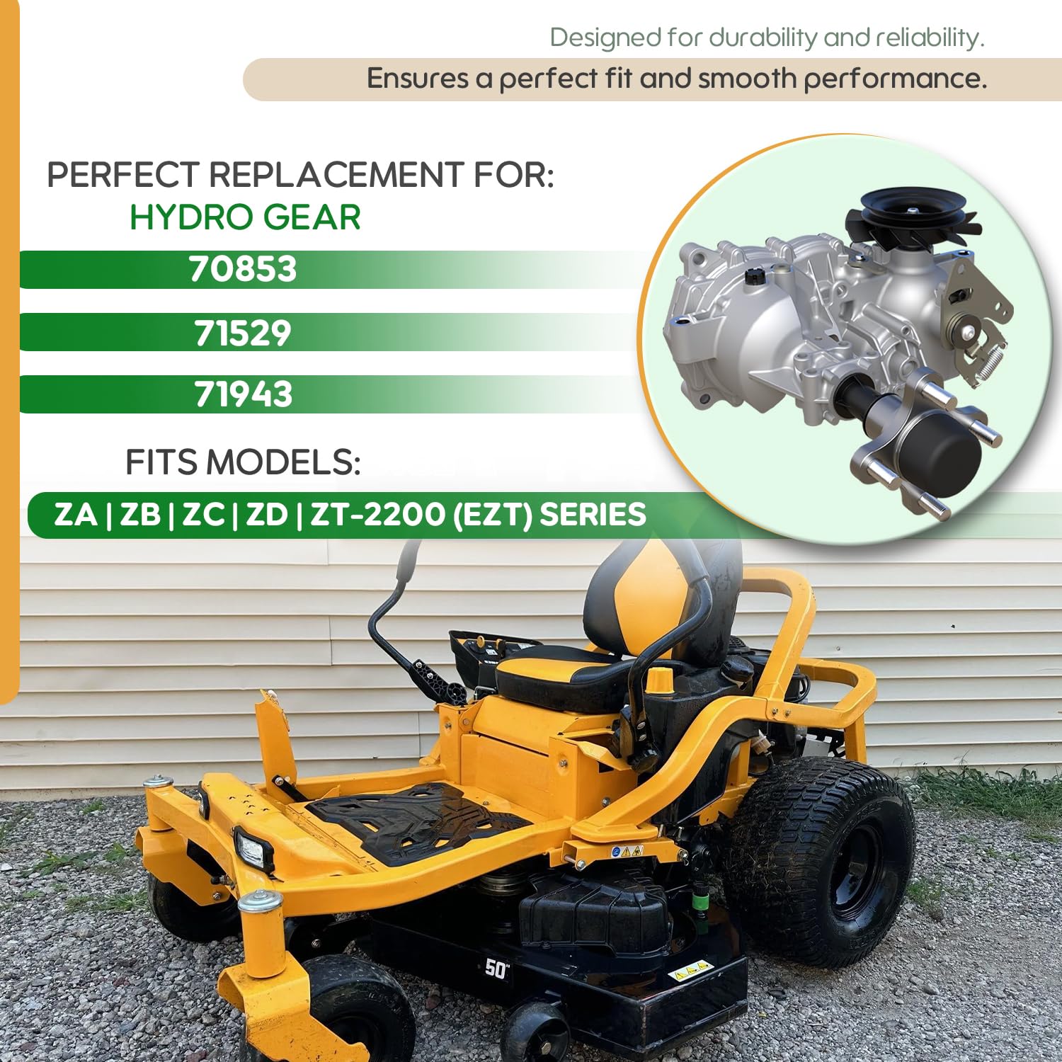 ZEZHIMI Hydro Gear seal retaining ring kit preventing leaks in lawn mower systems