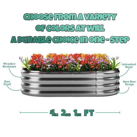 ZFHgarden raised bed with color options to match garden style