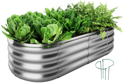 ZFHgarden galvanized raised bed 4x2x1ft full setup for versatile gardening