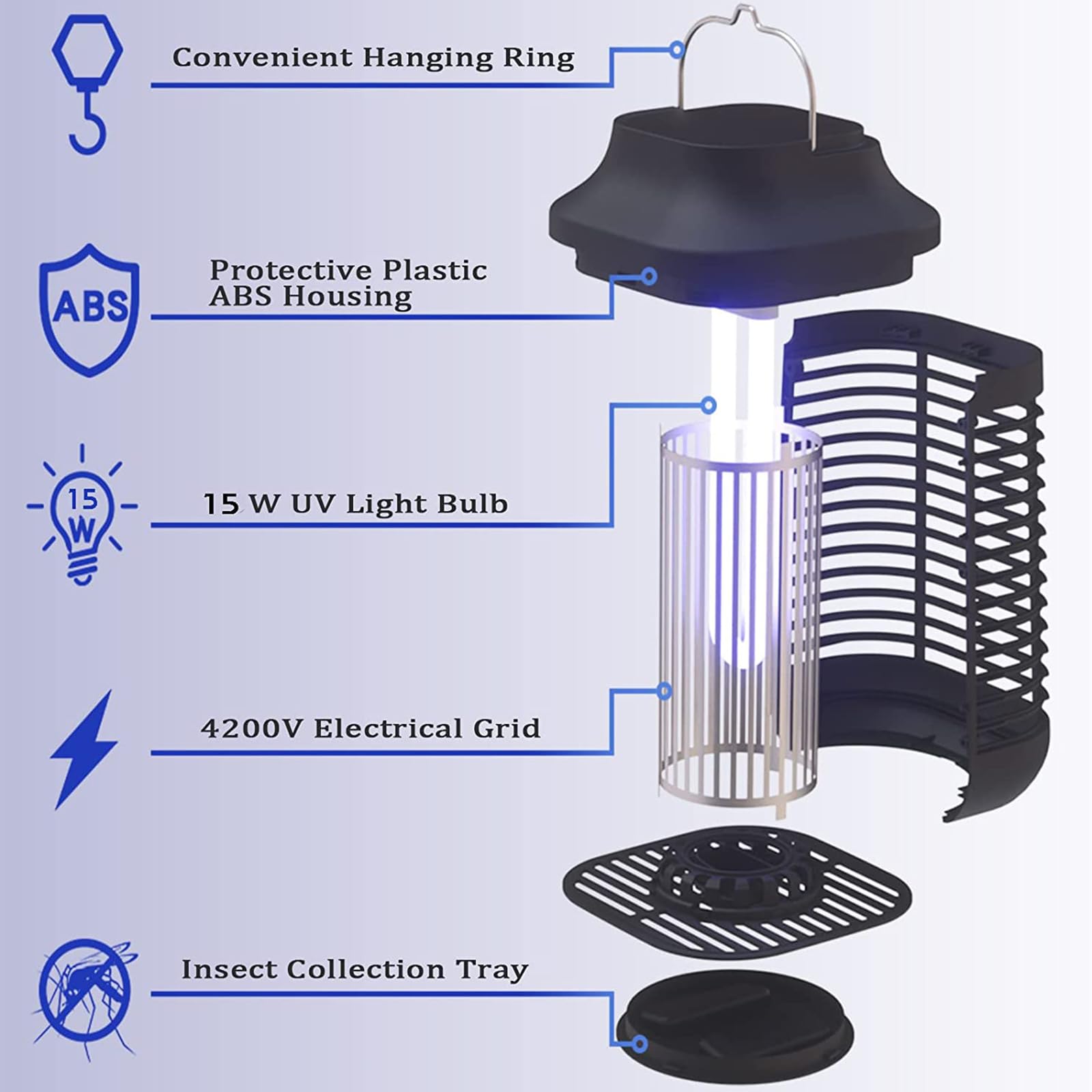 Replaceable bulb extends use; easy bulb maintenance.